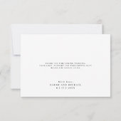 Carte De Remerciements Remerciement de mariage élégant noir et blanc clas (Dos)