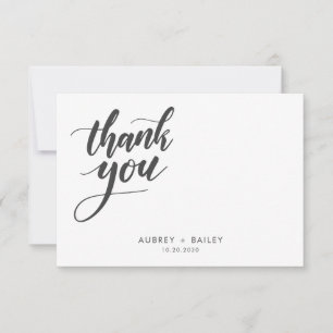 Carte De Remerciements Remerciement de mariage en calligraphie personnali