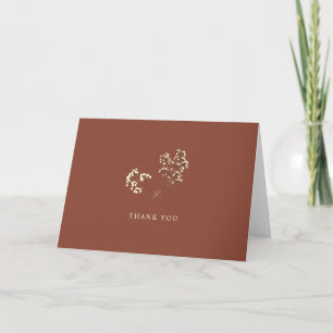 Carte De Remerciements Remerciement de mariage en terre cuite Gypsophile