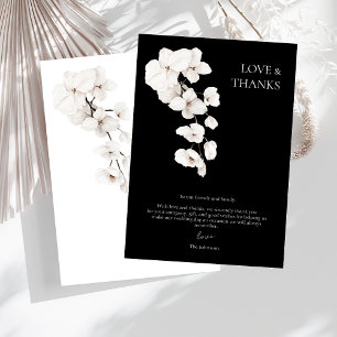 Carte De Remerciements Remerciement de mariage floral élégant orchidée no