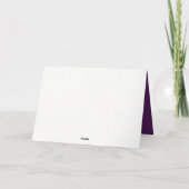 Carte De Remerciements Remerciement de mariage floral rose plum pourpre r (Dos)