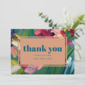 Carte De Remerciements Remerciement de mariage Groovy Deco Painting (Debout devant)