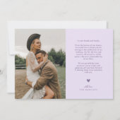 Carte De Remerciements Remerciement de mariage Lilac Arch (Dos)