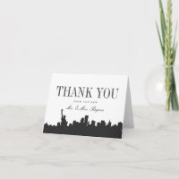 Remerciement de mariage minimal à New York