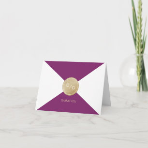 Carte De Remerciements Remerciement de mariage minimaliste moderne violet
