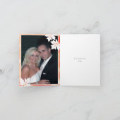 Carte De Remerciements Remerciement de mariage moderne aquarelle corail p (Intérieur)