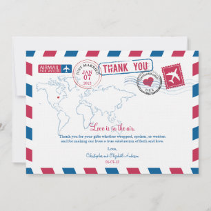 Carte De Remerciements Remerciement de mariage par avion de l'Ohio