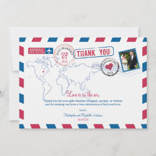Carte De Remerciements Remerciement de mariage par avion de l'Ohio