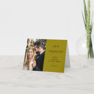 Carte De Remerciements Remerciement de mariage photo Vert Sauge