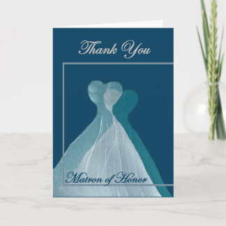 Carte De Remerciements Remerciement de mariage pour la Matrone d'Honneur