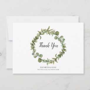 Carte De Remerciements Remerciement de mariage pour la verdure d'eucalypt