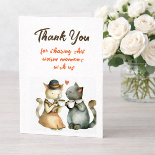 Carte De Remerciements Remerciement de mariage pour un couple de chats mi