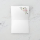 Carte De Remerciements Remerciement de mariage Roses roses et Anémones bl (Intérieur)