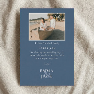 Carte De Remerciements Remerciement de mariage sincère élégant esperluett