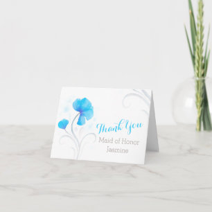 Carte De Remerciements Remerciement de mariage tourbillon aquarelle gris