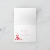 Carte De Remerciements Remerciement de mariage tropical jaune, fuchsia, b (Intérieur)