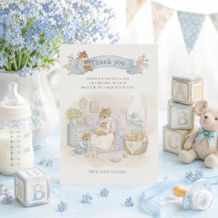 Carte De Remerciements Remerciement de Mice pour Baby Shower Fantaisiste