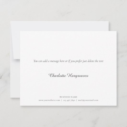 Carte De Remerciements Remerciement de papeterie commerciale moderne aqua (Dos)