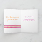 Carte De Remerciements Remerciement de photo de mariage à carreaux de mar (Intérieur)