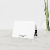 Carte De Remerciements Remerciement de photo de mariage en damassé rose M (Dos)