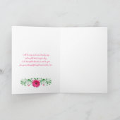 Carte De Remerciements Remerciement de photo florale verte de marguerite (Intérieur)