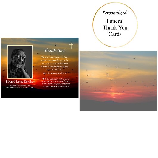 Carte De Remerciements Remerciement de photo mémorielle orthodoxe pour re