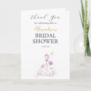 Carte De Remerciements Remerciement de robe de mariée personnalisé pour u