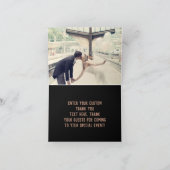 Carte De Remerciements Remerciement de typographie moderne en or rose Pho (Intérieur)