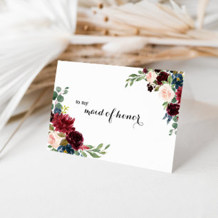 Carte De Remerciements Remerciement Demoiselle d'Honneur Automne Rustique