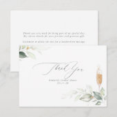 Carte De Remerciements Remerciement élégant de Baby Shower minimal avec v (Devant / Derrière)