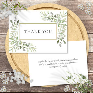 Carte De Remerciements Remerciement Élégant de Feuillage de Plante pour u