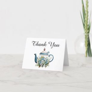 Carte De Remerciements Remerciement élégant de thé en aquarelle