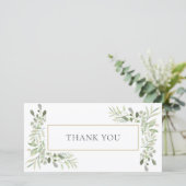 Carte De Remerciements Remerciement élégant de verdure d'eucalyptus (Debout devant)