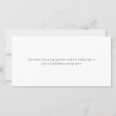 Carte De Remerciements Remerciement élégant de verdure d'eucalyptus (Dos)