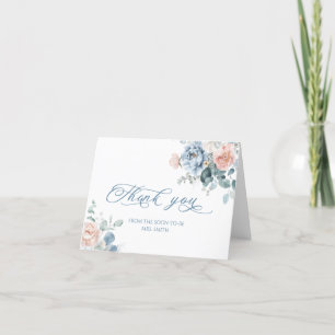 Carte De Remerciements Remerciement élégant pour une douche de mariée flo