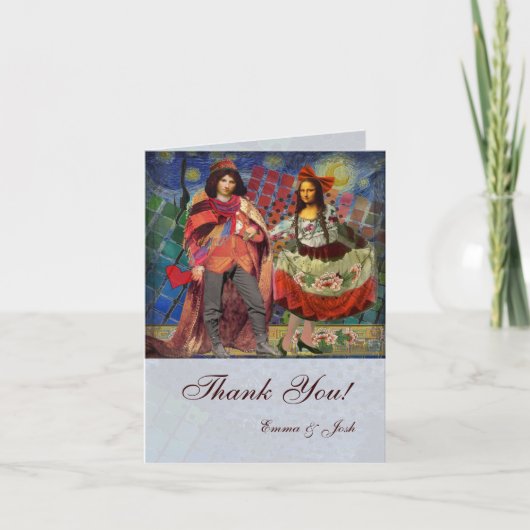 Carte De Remerciements Remerciement fantaisiste et fantasmagorique Mona L (Devant)
