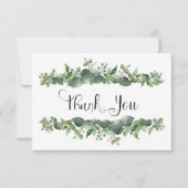 Carte De Remerciements Remerciement Fleurs Blanches de la Végétation d'En (Devant)