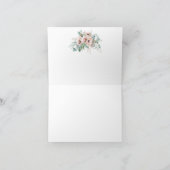 Carte De Remerciements Remerciement floral de coquelicots et pivoines ros (Intérieur)