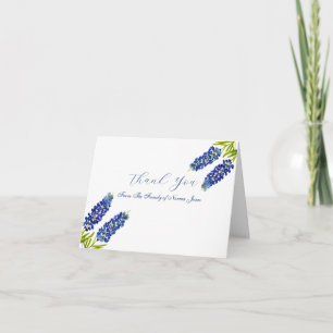 Carte De Remerciements Remerciement floral de sympathie funéraire Bluebon