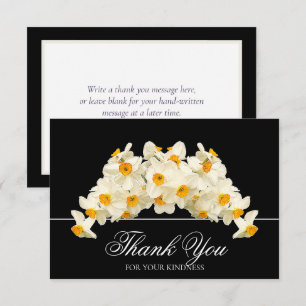 Carte De Remerciements Remerciement Floral Délicat Moderne Jonquilles de