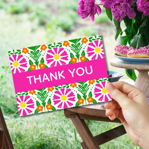 Carte De Remerciements Remerciement Floral en Pleine Fleur