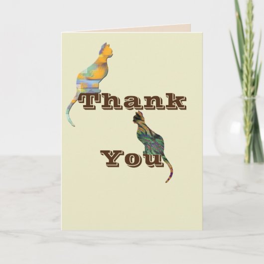 Carte De Remerciements Remerciement Garde de Chat Garde d'Animaux Domesti (Devant)
