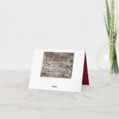 Carte De Remerciements Remerciement Goth Moderne Rouge Broderie Anglaise (Dos)