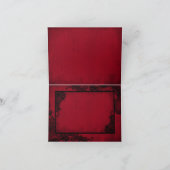 Carte De Remerciements Remerciement Gothique Moderne Rouge Broderie Angla (Intérieur)