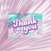 Carte De Remerciements Remerciement Groovy Pinks, Violets, Tourbillons Ve