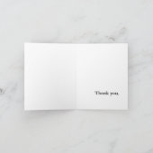 Carte De Remerciements Remerciement Mandala indien en Damas noir et blanc (Intérieur)