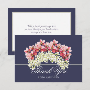 Carte De Remerciements Remerciement Moderne de Réception de Mariage Rose