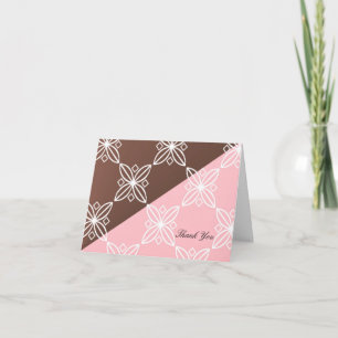 Carte De Remerciements Remerciement Moderne Rose et Chocolat