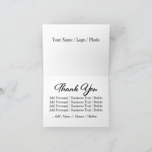 Carte De Remerciements Remerciement Multiculturel ou Note Vierge (Intérieur)