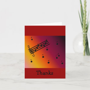 Carte De Remerciements Remerciement Musical Cool